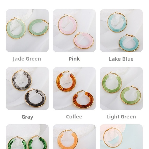 Blush Swirl Hoops - Picture 10 of 10